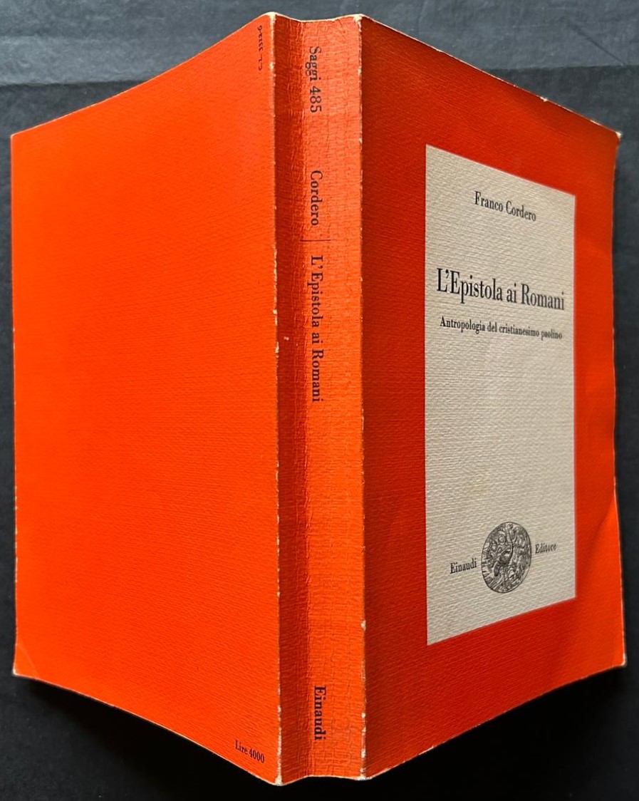 Cordero F. L'EPISTOLA AI ROMANI. - Copertina
