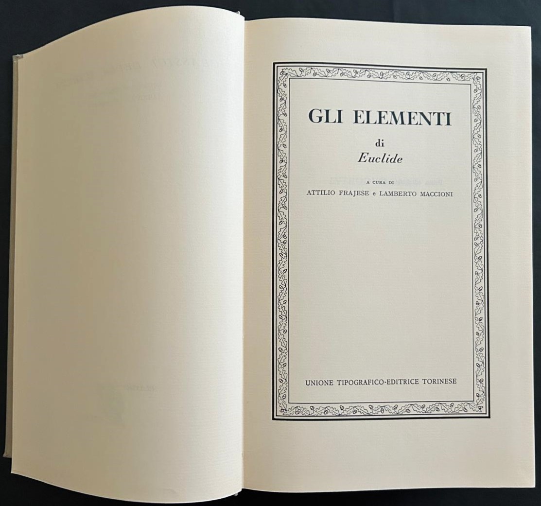 Euclide GLI ELEMENTI. - Copertina