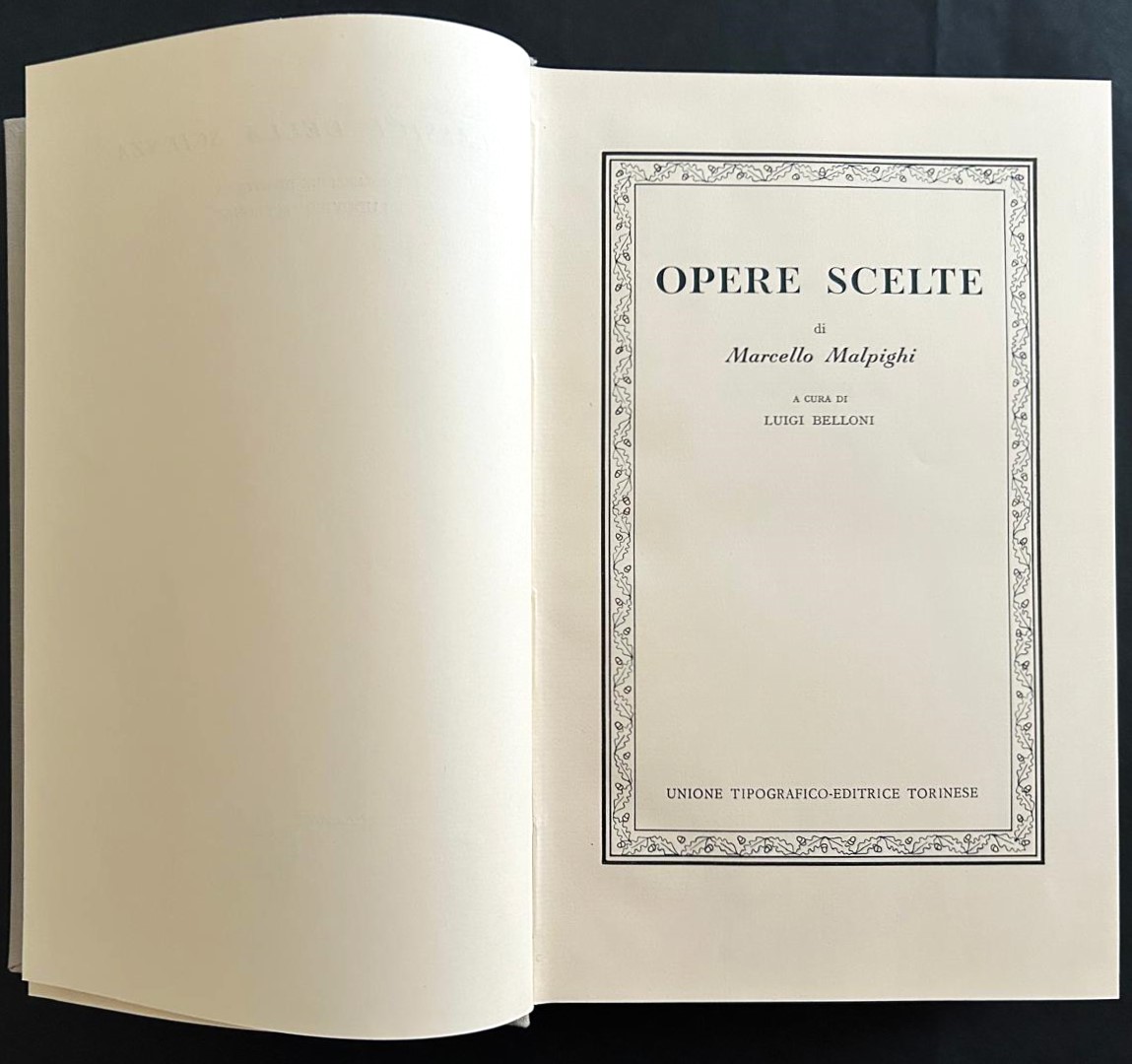 Malpighi Marcello OPERE SCELTE. - Copertina