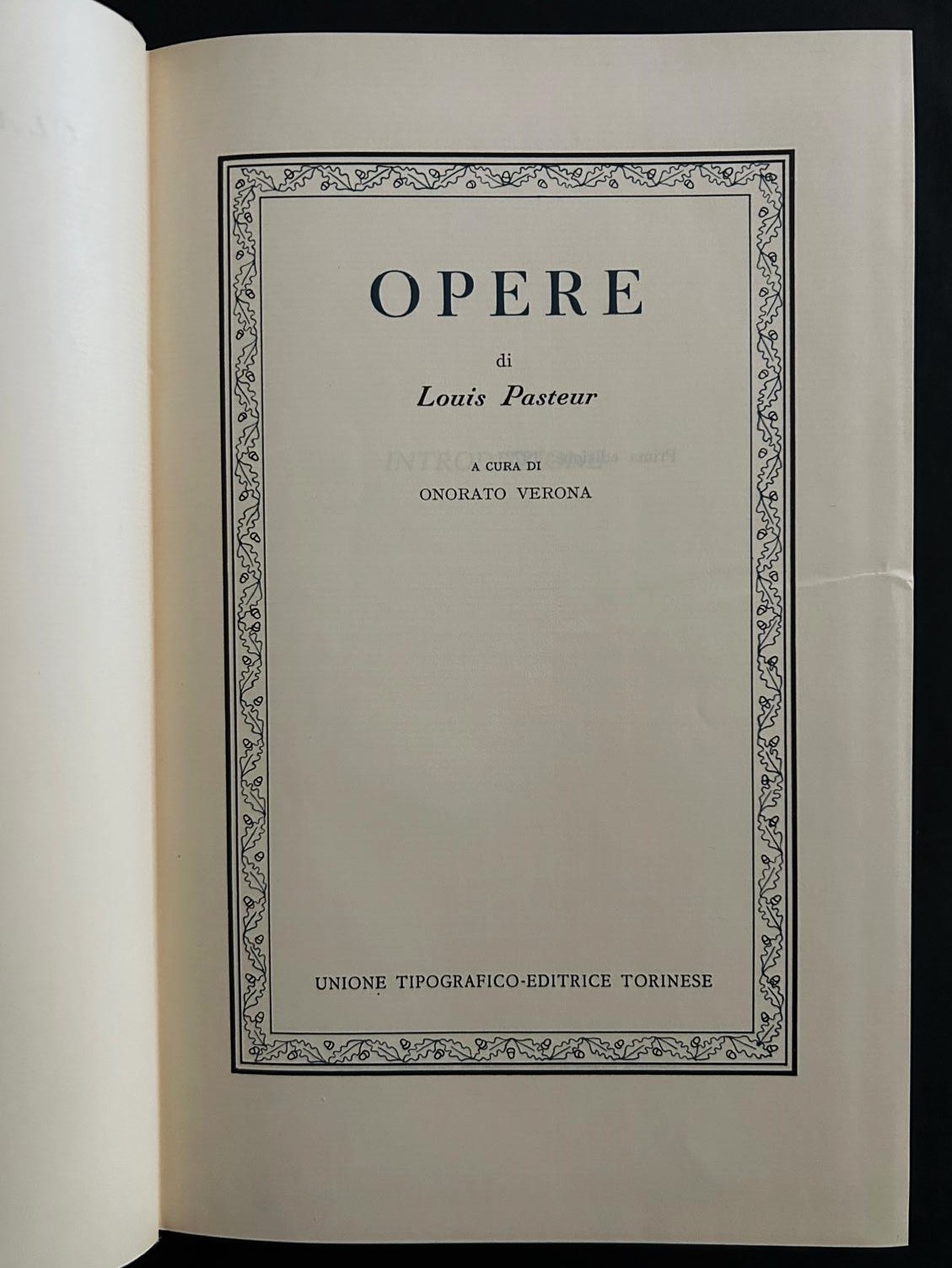 Pasteur Louis OPERE. - Copertina