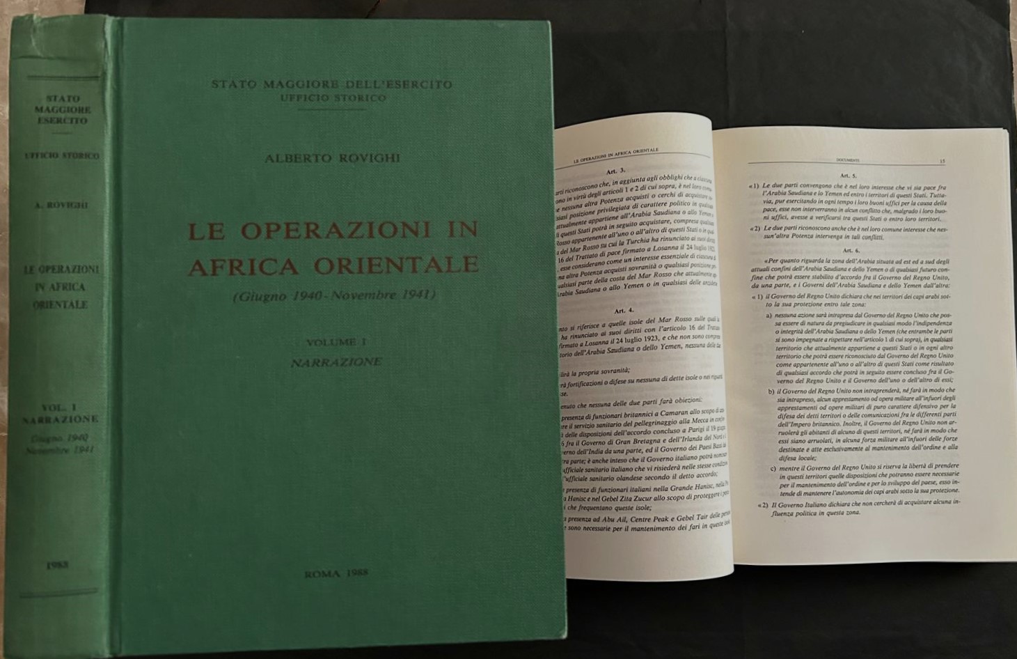 Rovighi Alberto LE OPERAZIONI IN AFRICA ORIENTALE... - Copertina