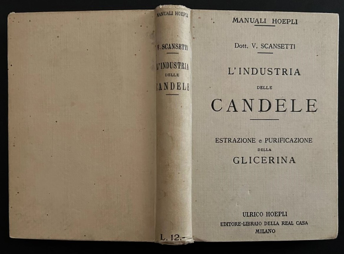Scansetti Vittorio L'INDUSTRIA DELLE CANDELE. - Copertina