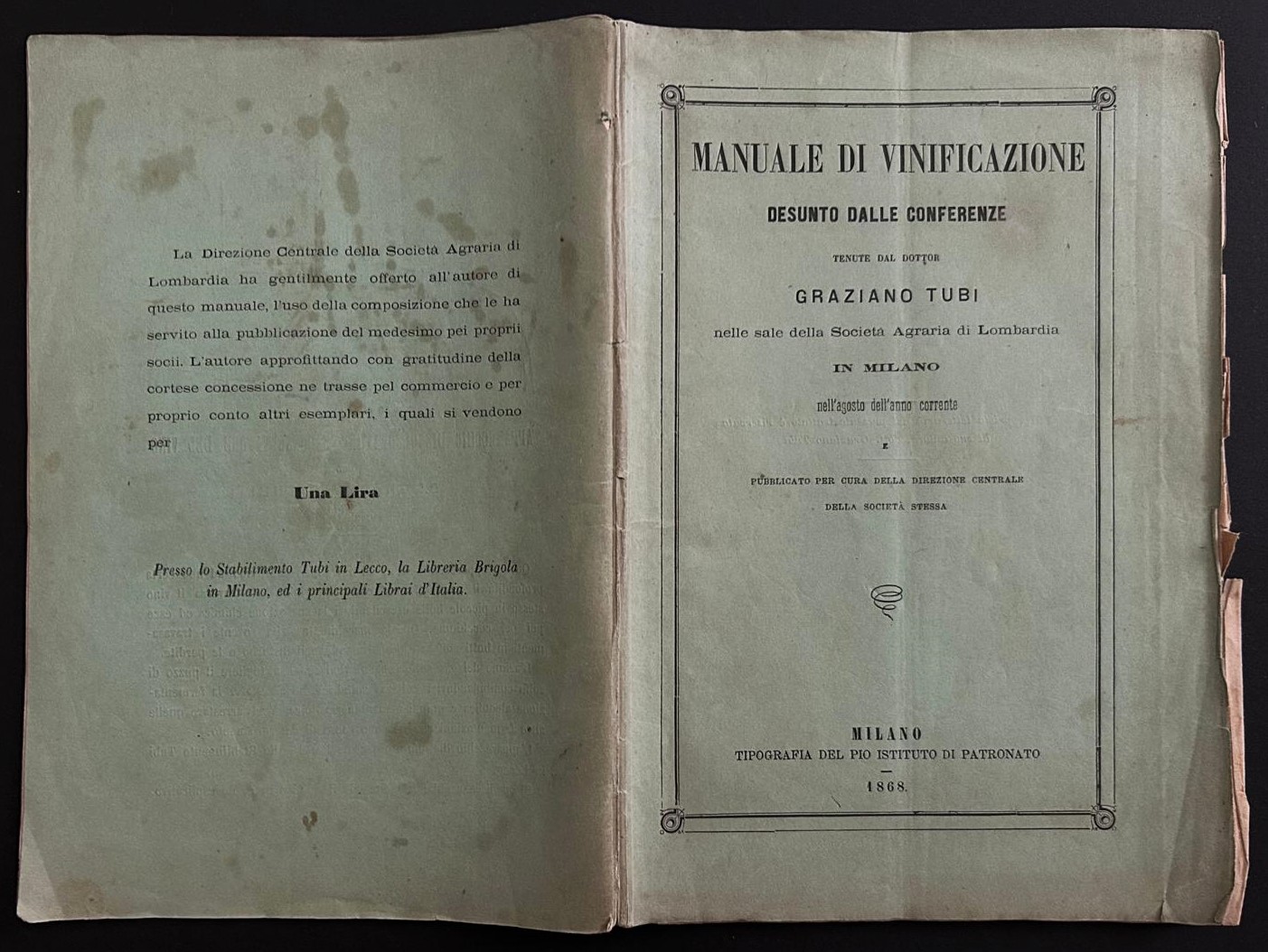 Tubi Graziano MANUALE DI VINIFICAZIONE. DESUNTO ... - Copertina