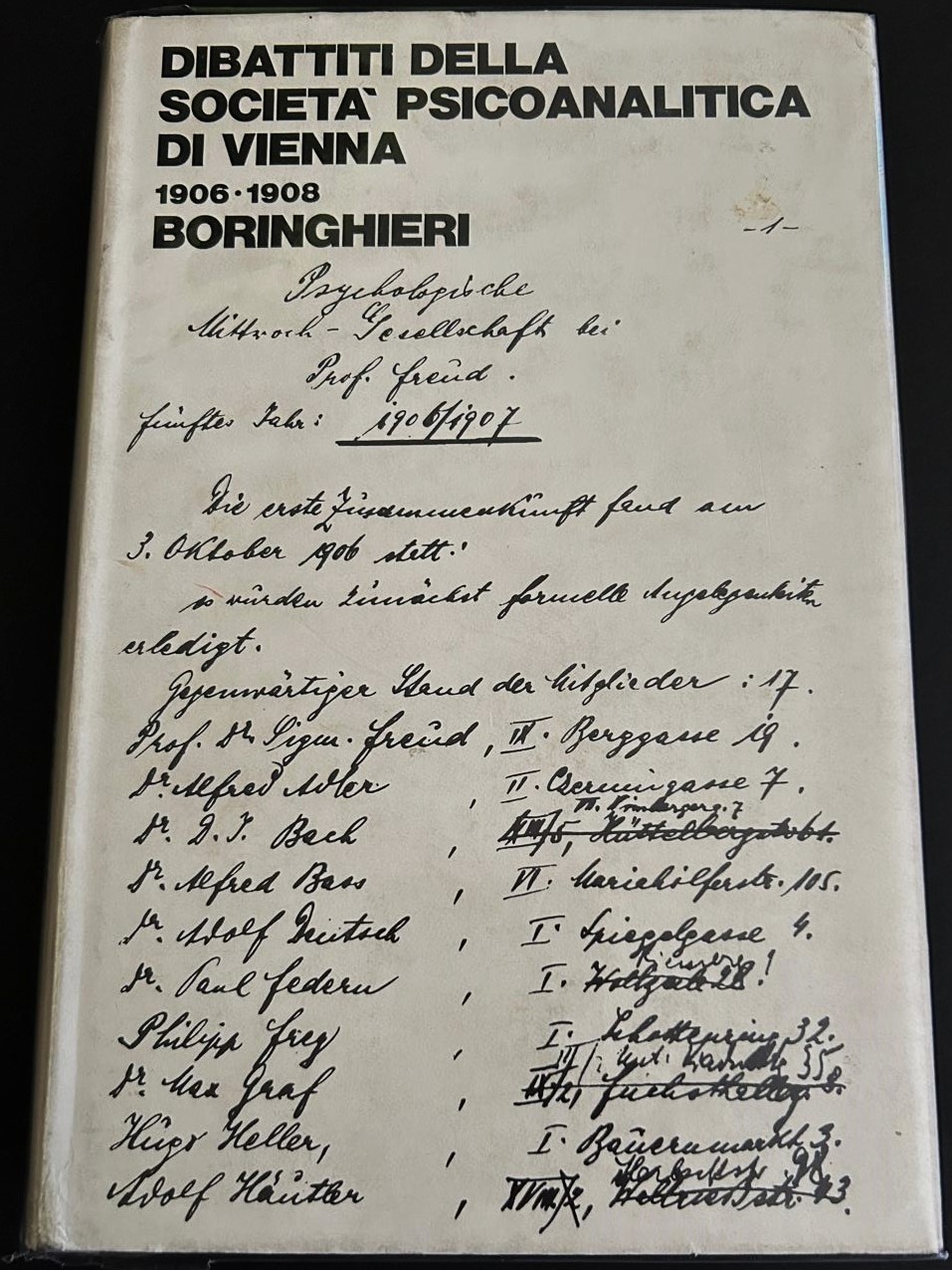  DIBATTITI DELLA SOCIETA' PSICOANALITICA DI VIENNA... - Copertina
