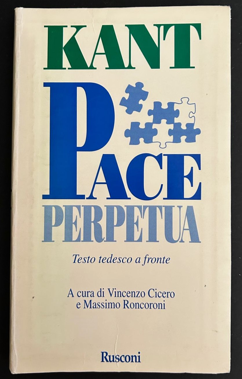 Kant Immanuel PER LA PACE PERPETUA. - Copertina